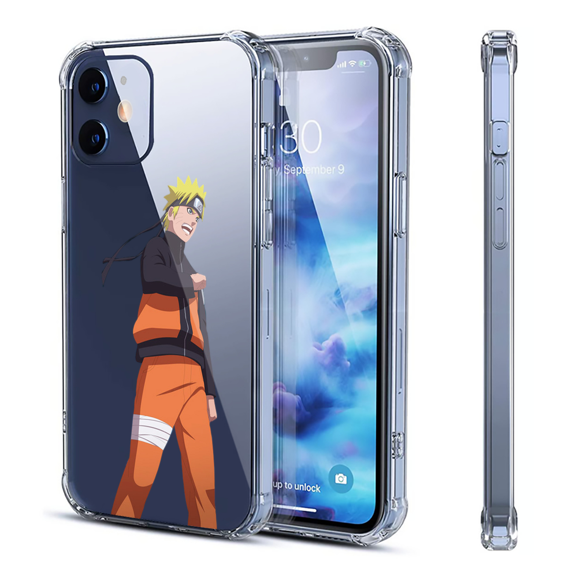 （画像用） NARUTO -ナルト- うずまき ナルト Uzumaki Naruto 【iPhone 12シリーズ対応】透明スマホケース（クリアソフトケース）